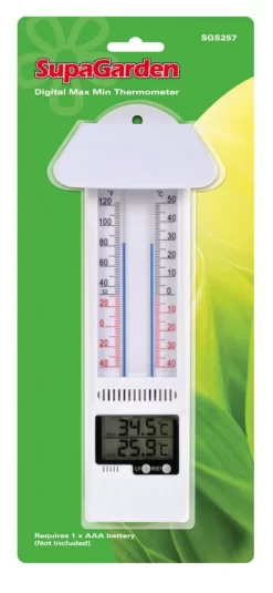 SupaGarden SGS257 Min/Max Thermometer Mercury Free