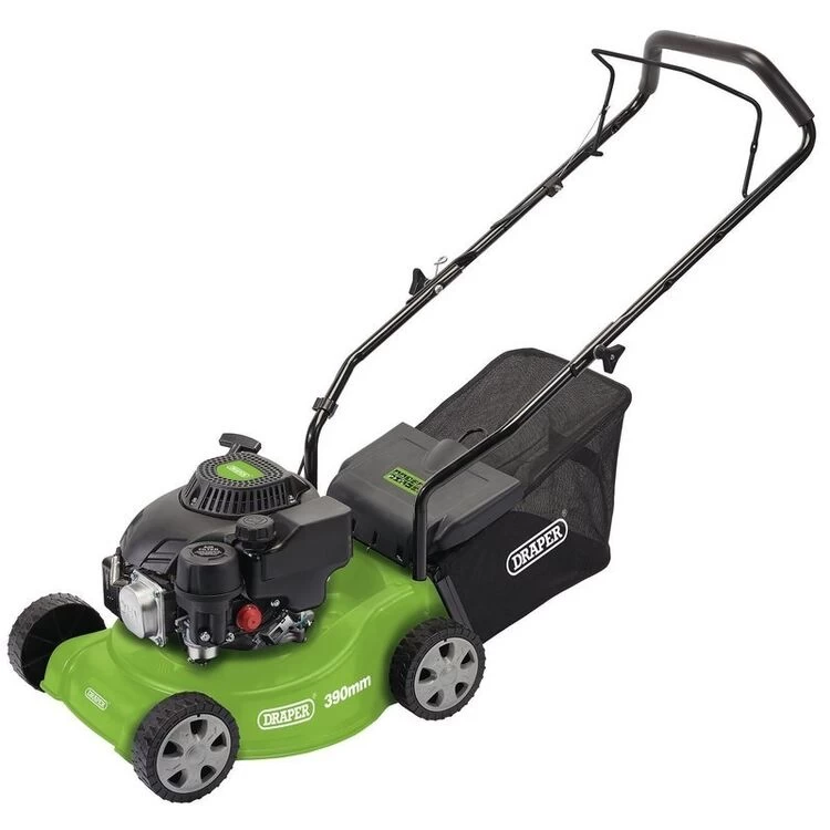 Draper 58567 390mm Composite Deck Petrol Lawn Mower (132CC/3.3HP)