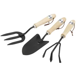 Draper 83993 Carbon Steel Hand Fork, Cultivator And Trowel With Hardwood Handles