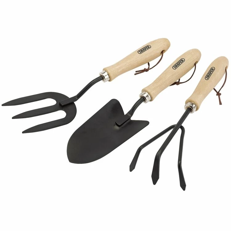 Draper 83993 Carbon Steel Hand Fork, Cultivator And Trowel With Hardwood Handles - Image 2