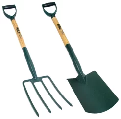 Hilka 2 Pce Carbon Steel Digging Spade & Fork