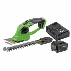 Draper 94594 D20 20V 2-in-1 Grass And Hedge Trimmer With Battery And Fast Charger