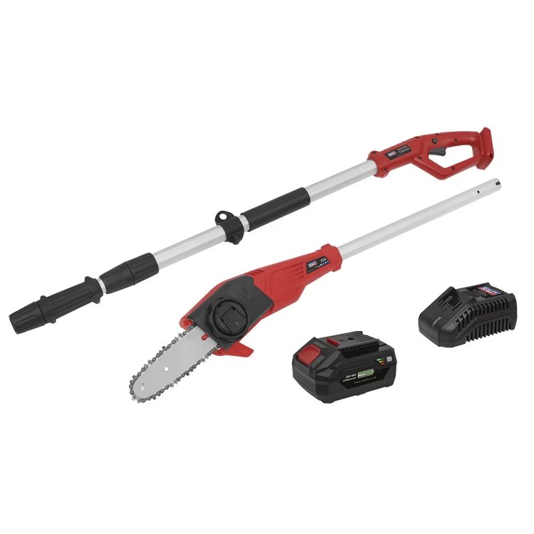 Sealey CP20VTP02 Telescopic Cordless 20cm Chainsaw Kit 20V 4Ah