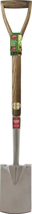 Ambassador AASS15 Ash Handle Stainless Steel Border Spade