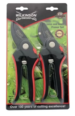 Wilkinson Sword P-1111243W Bypass & Anvil Pruners SetTwin Pack
